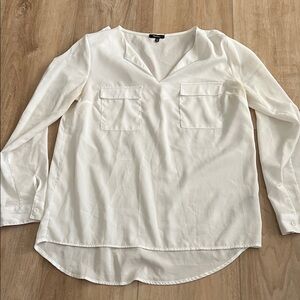 Monteau Cream Blouse with Pockets